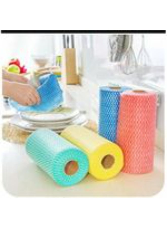 Multi Use Oil Tissue Paper Roll, household & Kitchen Towels,Disposable Cloth, Dish Cloth Towels Rags Kitchen Paper Towels, Wash - Image 2